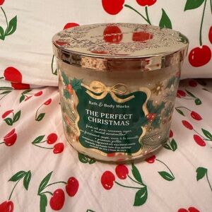 Bath & Body Works Holiday Candle with Gold Lid